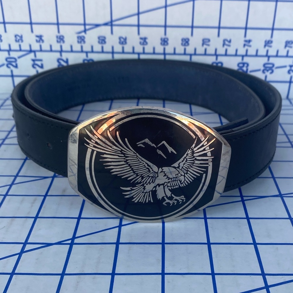 Award Design Medals Eagle Buckle and Belt 4991 Genuine Leather USA Made